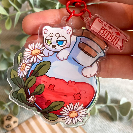 D&D Health Potion Acrylic Keychain