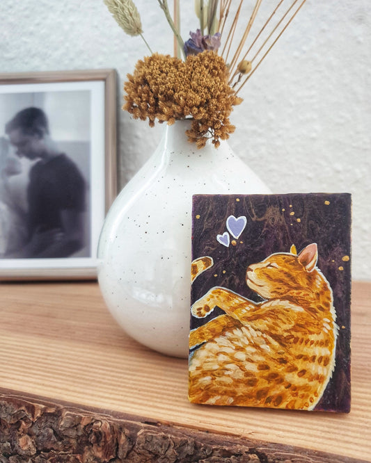 Personalized pet portrait, tiny canvas portrait, pet owner gift, small gift, small present, small acrylic painting, personalized painting