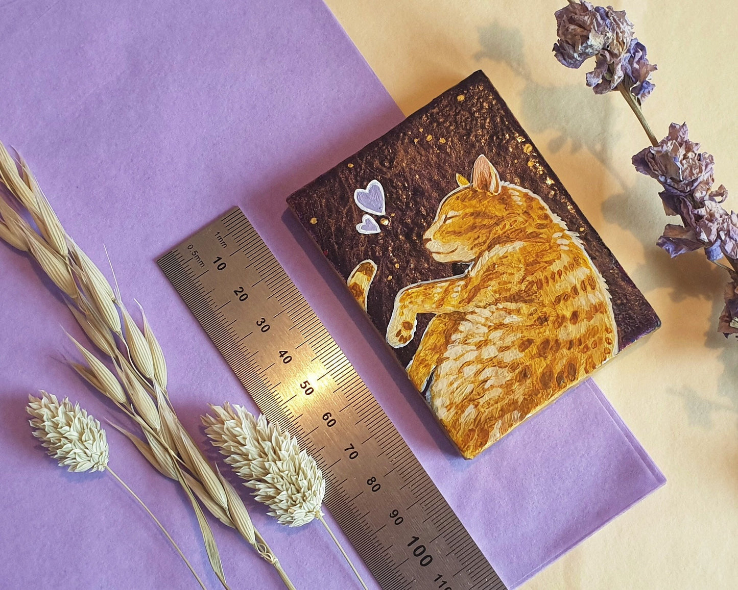 Personalized pet portrait, tiny canvas portrait, pet owner gift, small gift, small present, small acrylic painting, personalized painting
