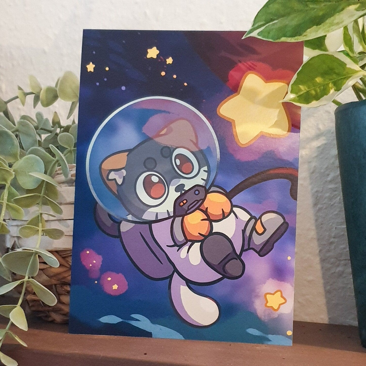 Space Cat Art Print