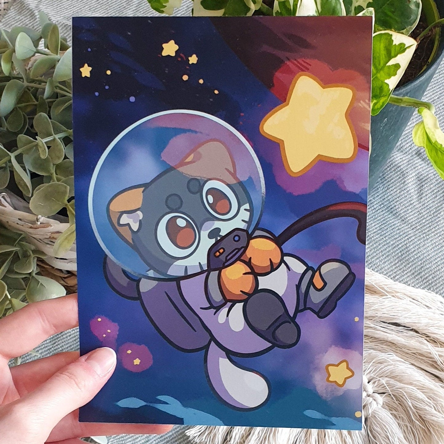 Space Cat Art Print