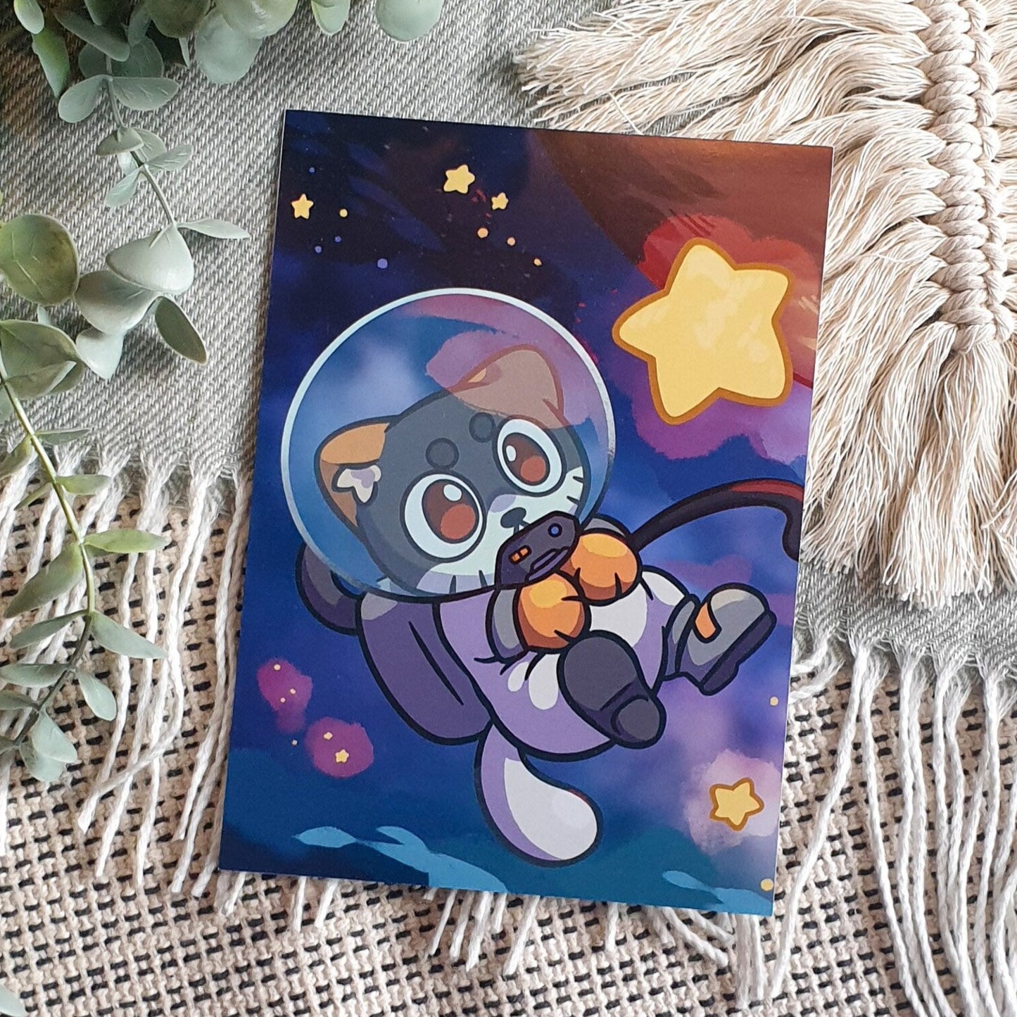 Space Cat Art Print