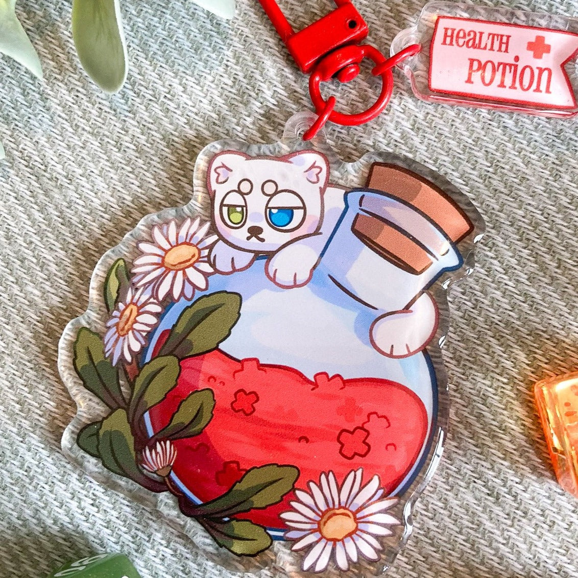 D&D Health Potion Acrylic Keychain