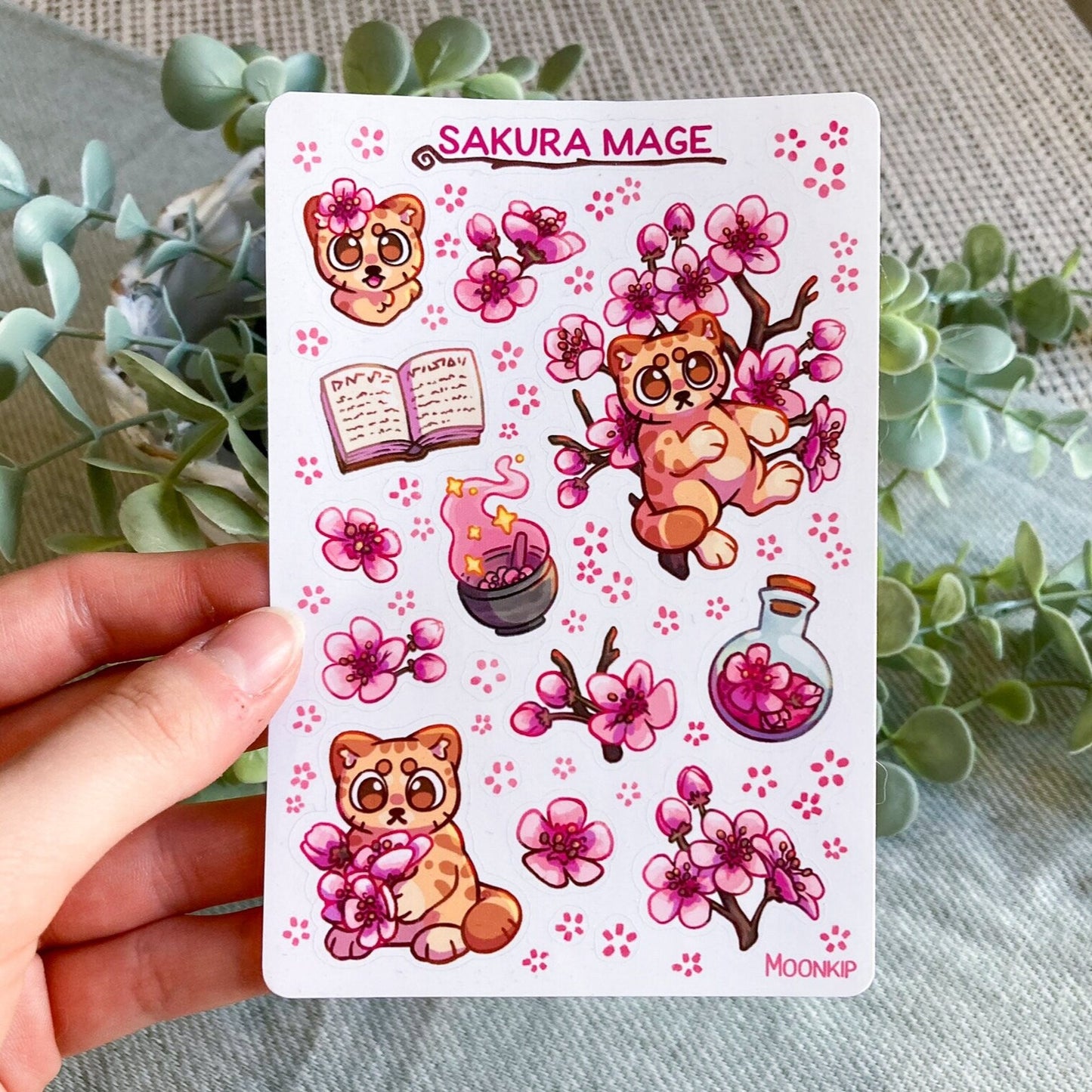D&D Sakura Mage Sticker Sheet