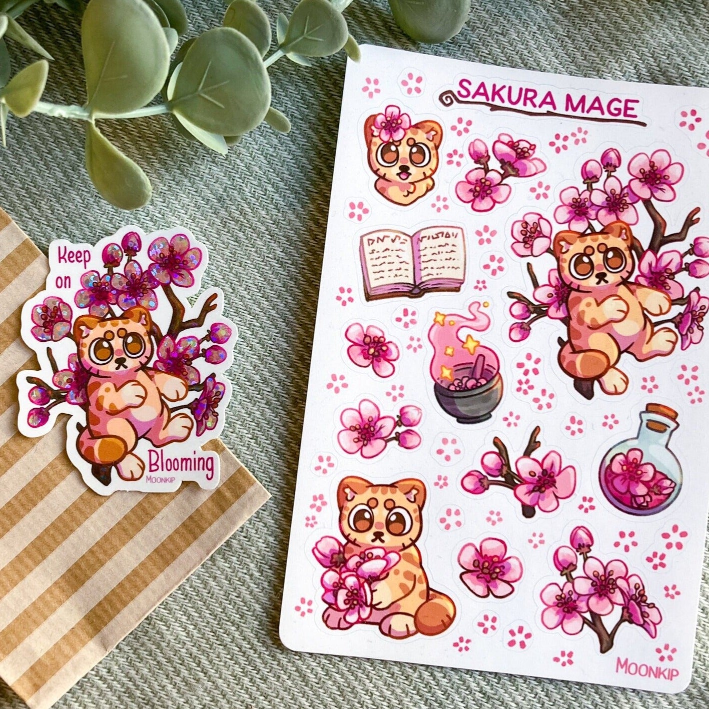 D&D Sakura Mage Sticker Sheet