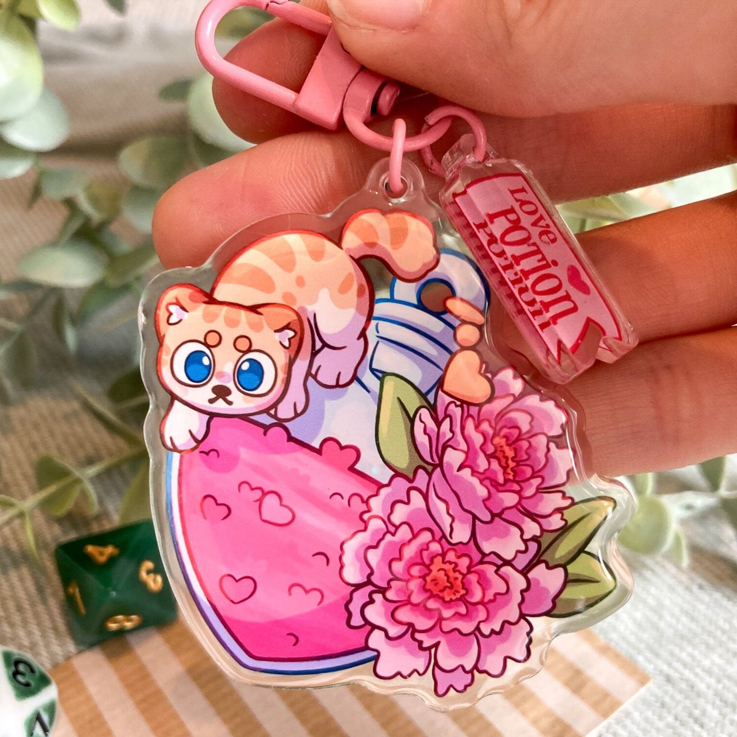 D&D Love Potion Acrylic Keychain
