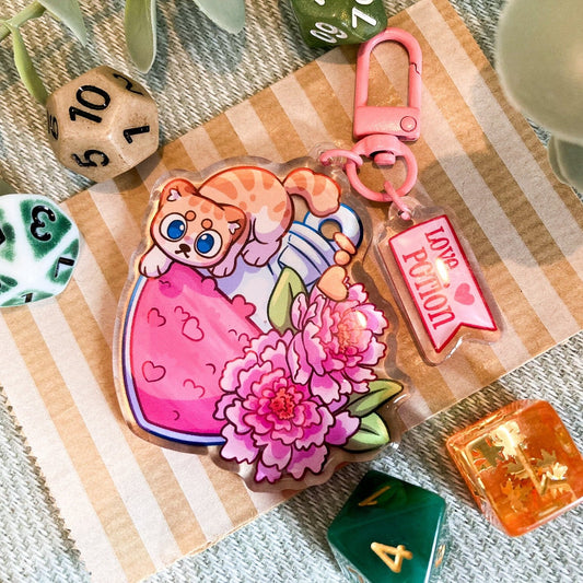 D&D Love Potion Acrylic Keychain
