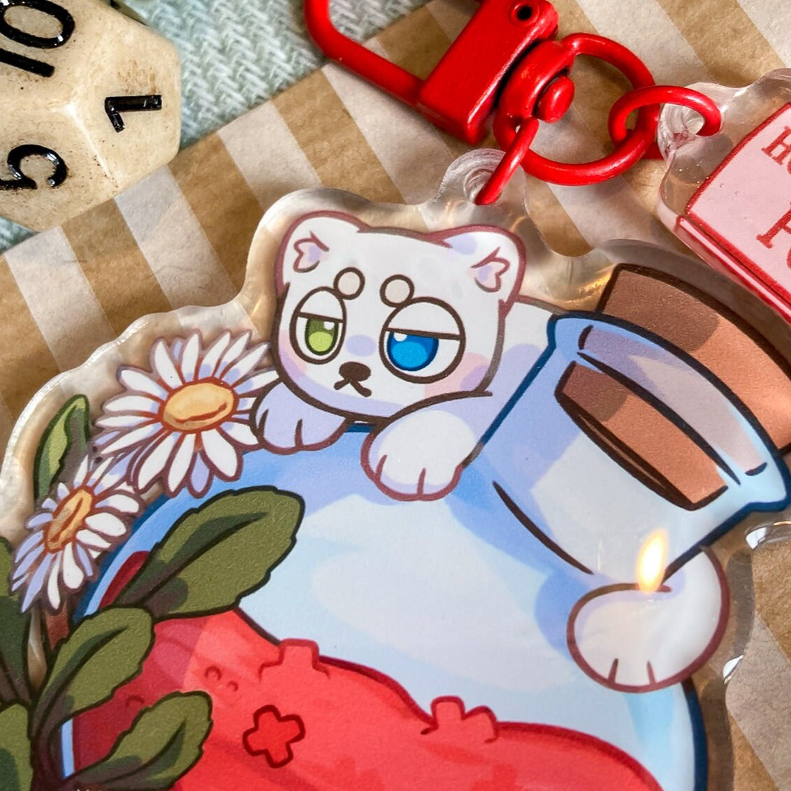 D&D Health Potion Acrylic Keychain