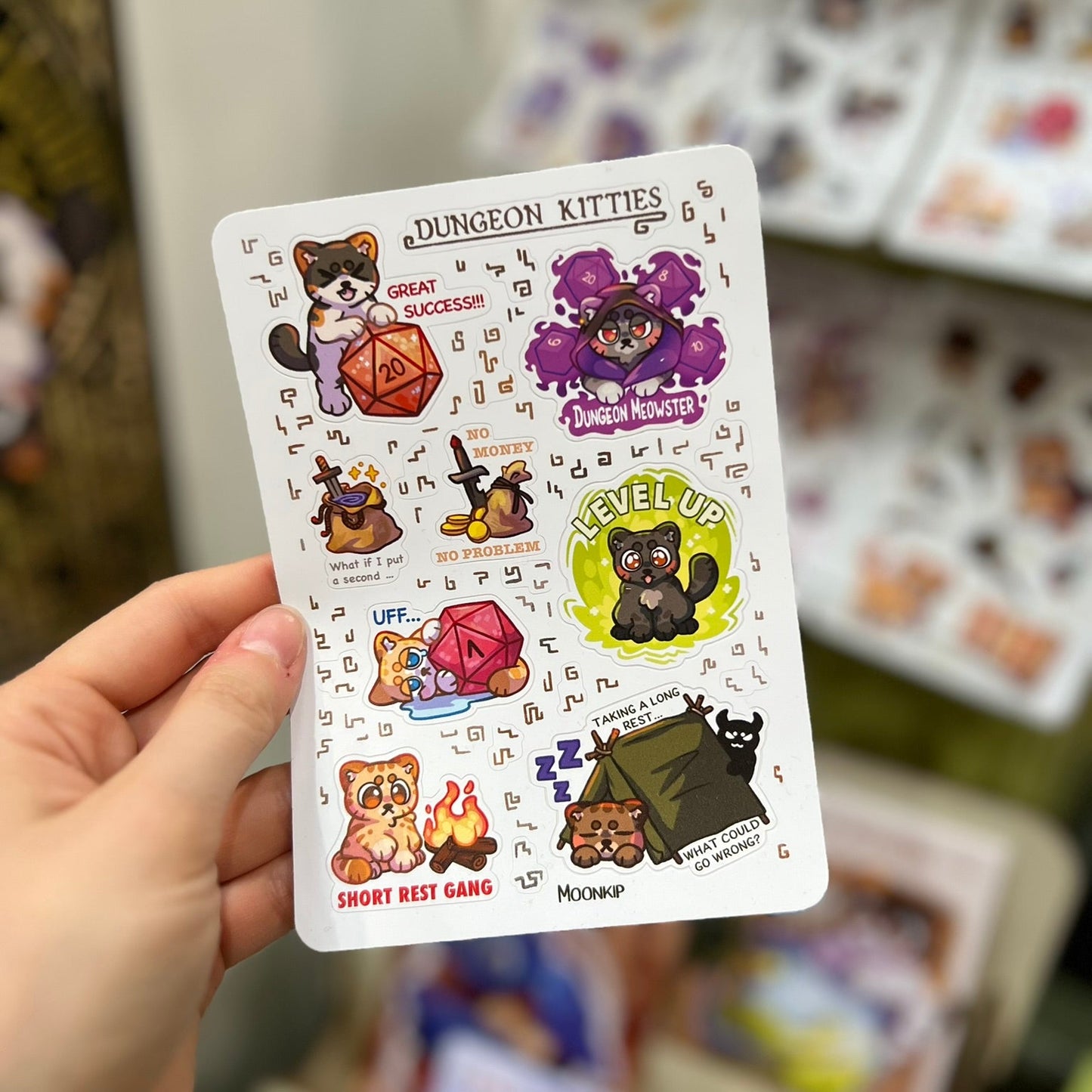 Dungeon Kitties Sticker Sheet